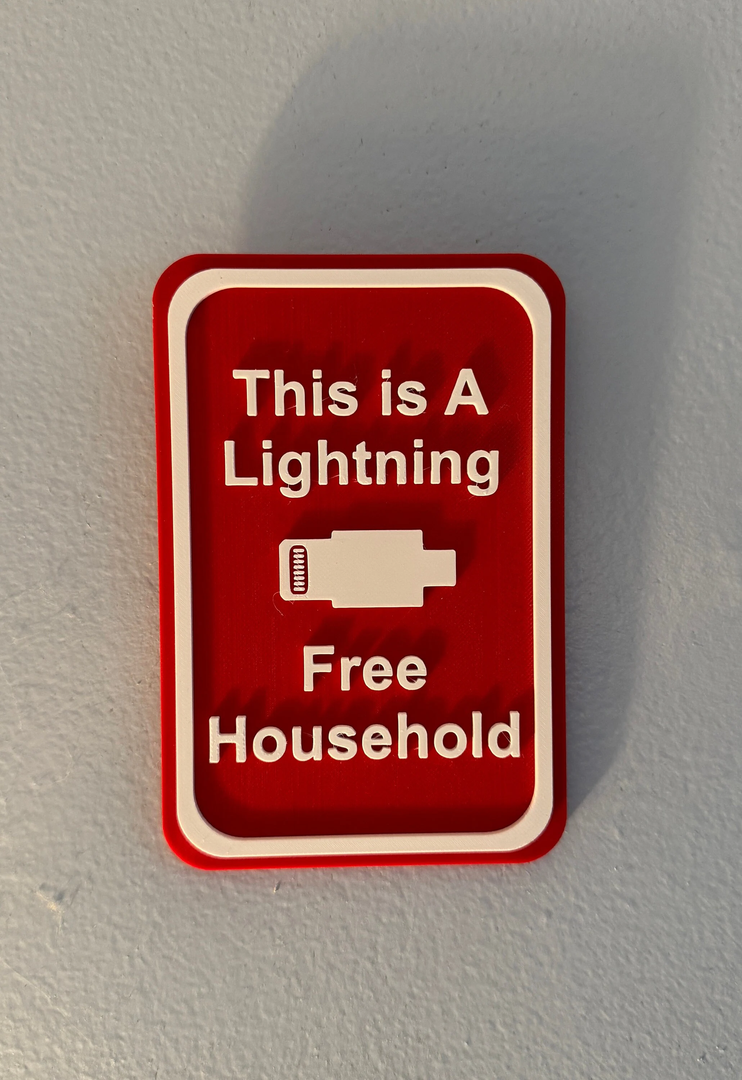 Lightning Free Household Sign