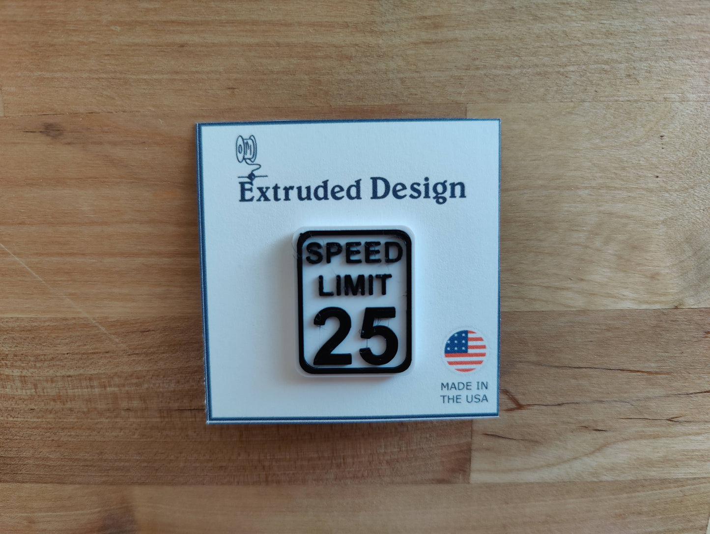 Speed Limit 25 - Traffic Sign Pin